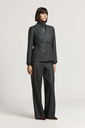 Palazzo Trousers in Flannel and Lurex Wool