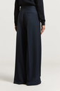 Palazzo Trousers in Wool Gabardine