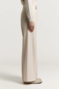 Palazzo Trousers in Wool Gabardine