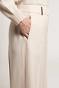Palazzo Trousers in Wool Gabardine