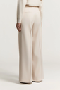 Palazzo Trousers in Wool Gabardine