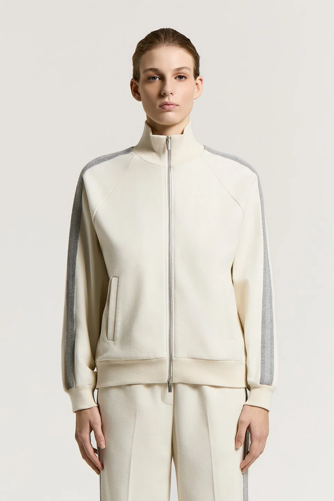 Cotton Brushed Sweatshirt with Zip