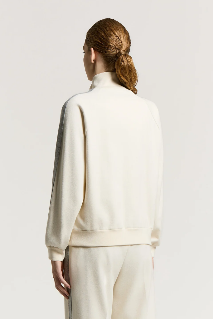 Cotton Brushed Sweatshirt with Zip