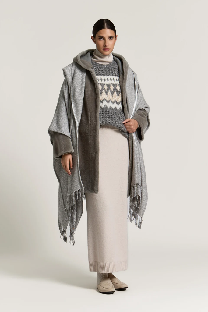 Sweater in Virgin Wool, Silk and Cashmere