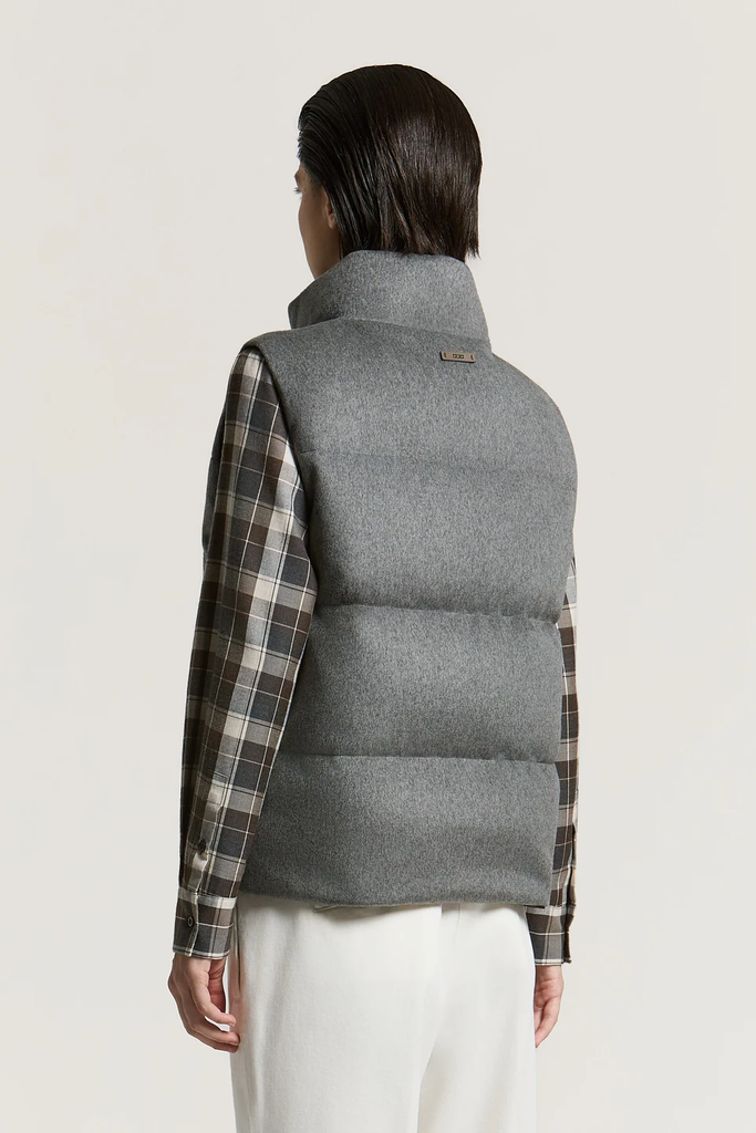 Reversible Vest in Wool, Cashmere and Taffeta