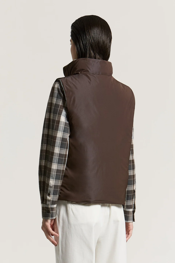 Reversible Vest in Wool, Cashmere and Taffeta