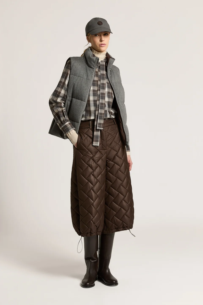 Reversible Vest in Wool, Cashmere and Taffeta
