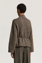 Cardigan in Alpaca Yarn, Wool and Cotton