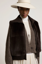 Cardigan in Alpaca Yarn, Wool and Cotton
