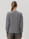 Crewneck Pearl-Embroidered Pullover in Virgin Wool Silk and Cashmere