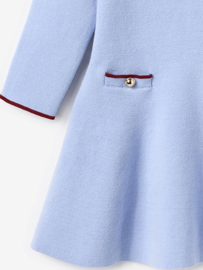 Blue Flat Knit Dress