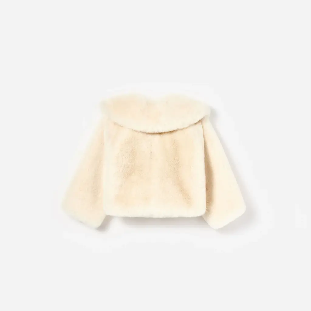 Cream Faux Fur Jacket