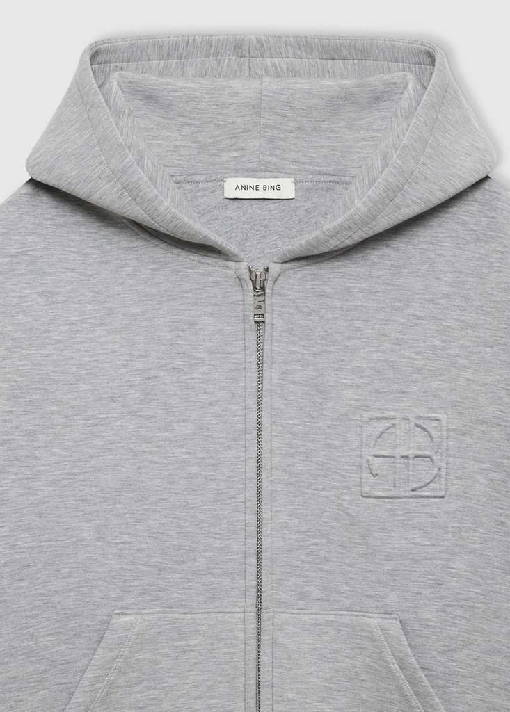 Bond Zip Up Hoodie Framed Monogram