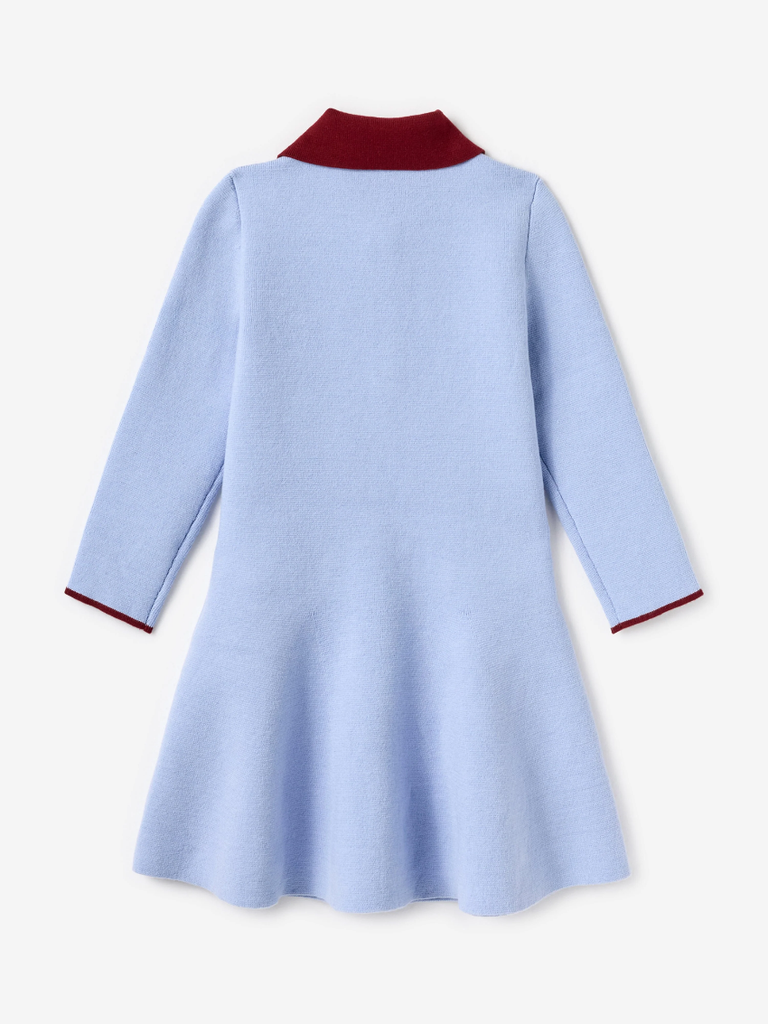 Blue Flat Knit Dress
