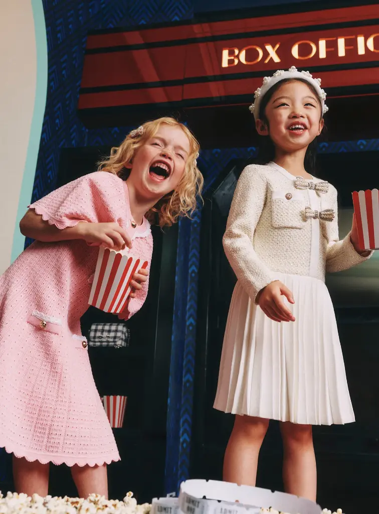 Pink Knitted Cape Dress