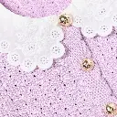 Pink Pointelle Ribbed Knit Cardigan