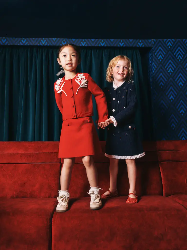 Red Flower Trim Skirt