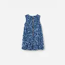 Textured Denim Heart Trim Dress