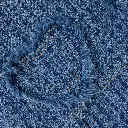 Textured Denim Heart Trim Dress