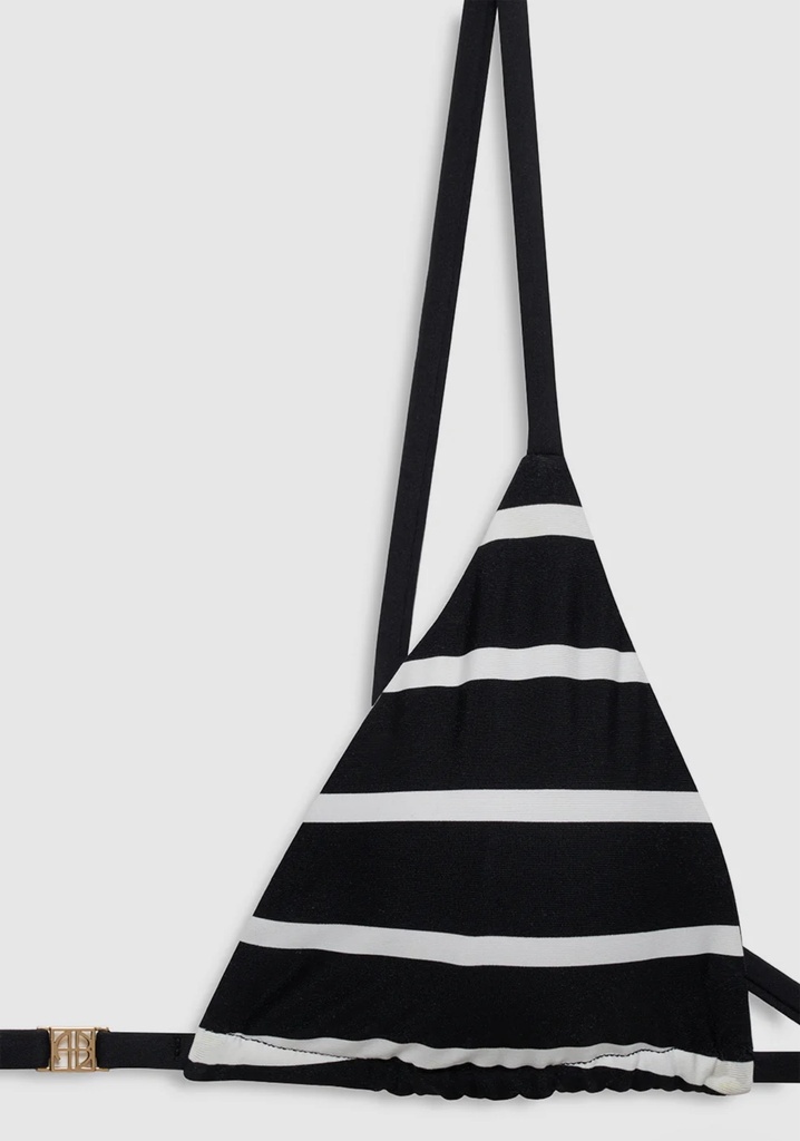 Bellamy Bikini Top - Black and White Stripe