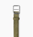 The Georgia Wide Belt Silver Moss Green Suede