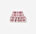 Burgundy Check Knit Skirt