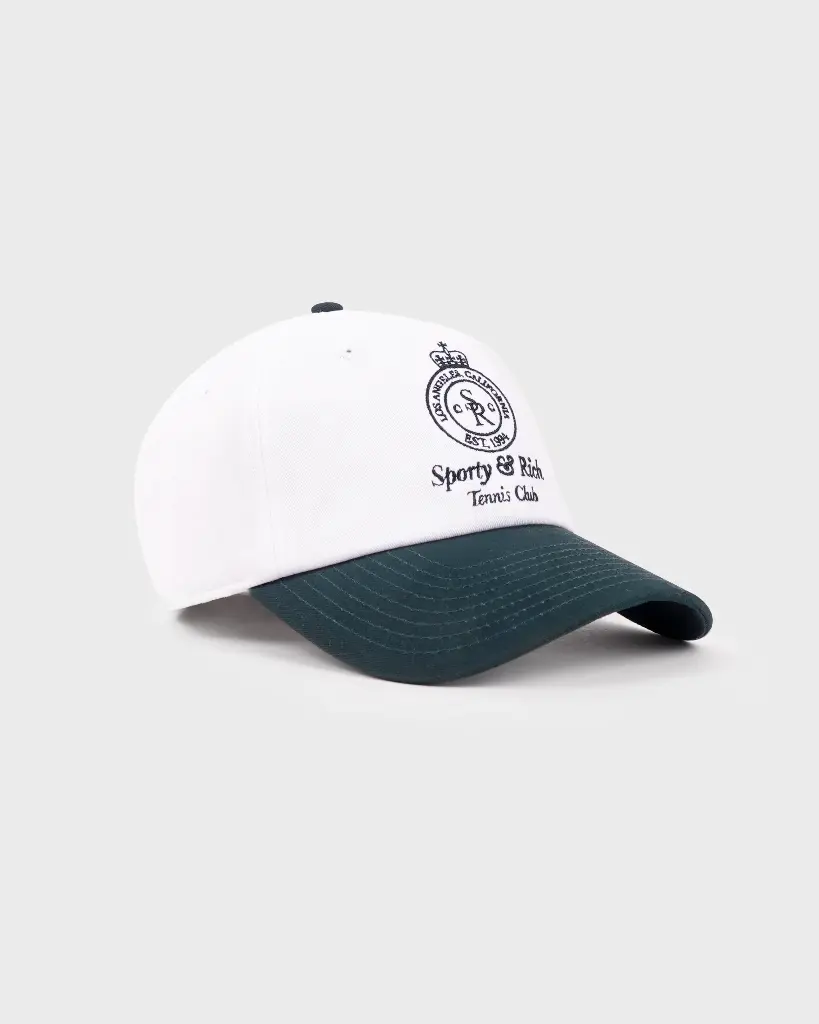 Crown Tennis Hat White and Green