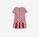 Burgundy Polka Dot Boucle Dress