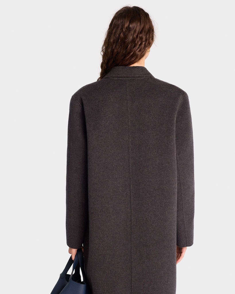 Double Faced Cashmere Coat Anthracite