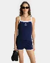 Eden Crest Embroidered Pique Tank Dark Blue