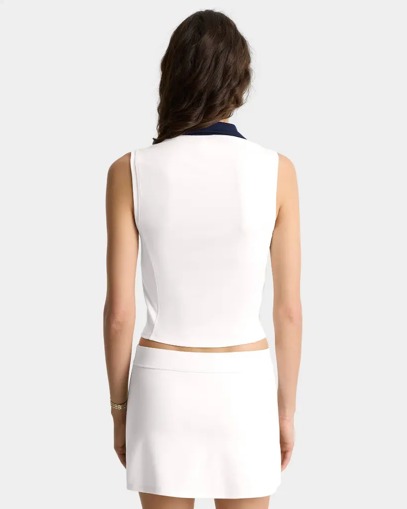 Eden Crest Sports Polo Vest White