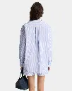 Eden Script Oversized Shirt Blue