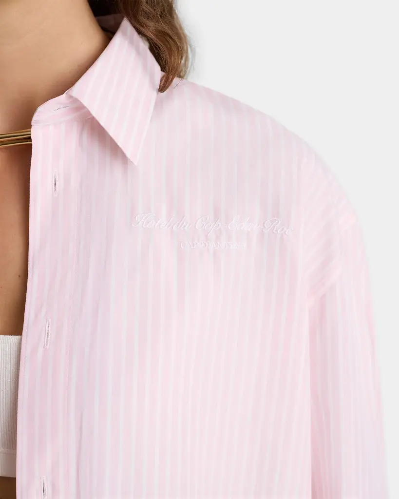 Eden Script Oversized Shirt Pink
