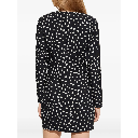 HAVEN DRESS - BLACK AND WHITE DOT JACQUARD