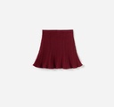 Burgundy Ribbed Knit Skirt