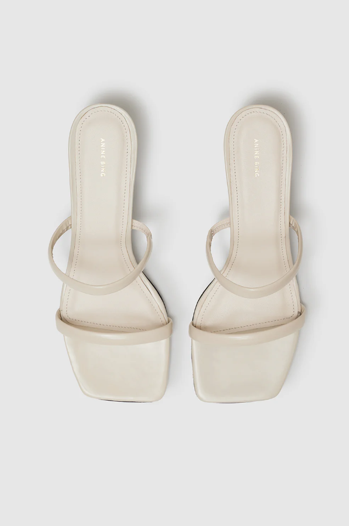 Hilda Mule Sandals - Bone