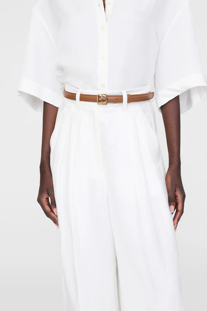 Monogram Belt - Cognac