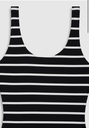 Jace One Piece - Black and White Stripe
