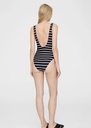 Jace One Piece - Black and White Stripe