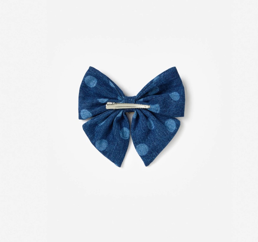 Denim Hair Bow