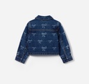 Denim Bow Print Jacket