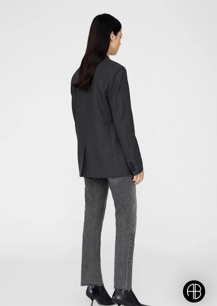 Ross Single - Breasted Blazer - Dark Heath