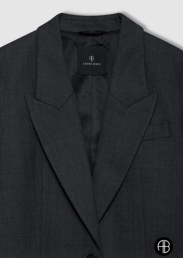 Ross Single - Breasted Blazer - Dark Heath
