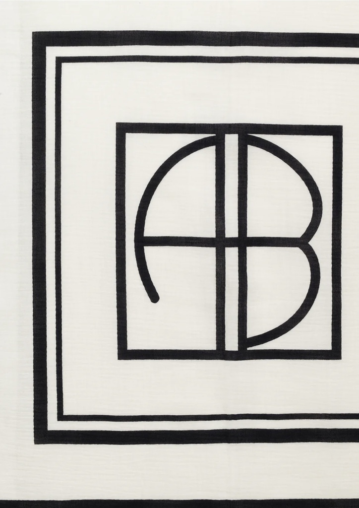 Eliza Sarong - Ivory and Black Monogram