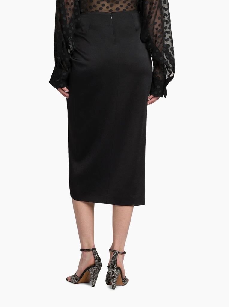 Satin Gathered Skirt