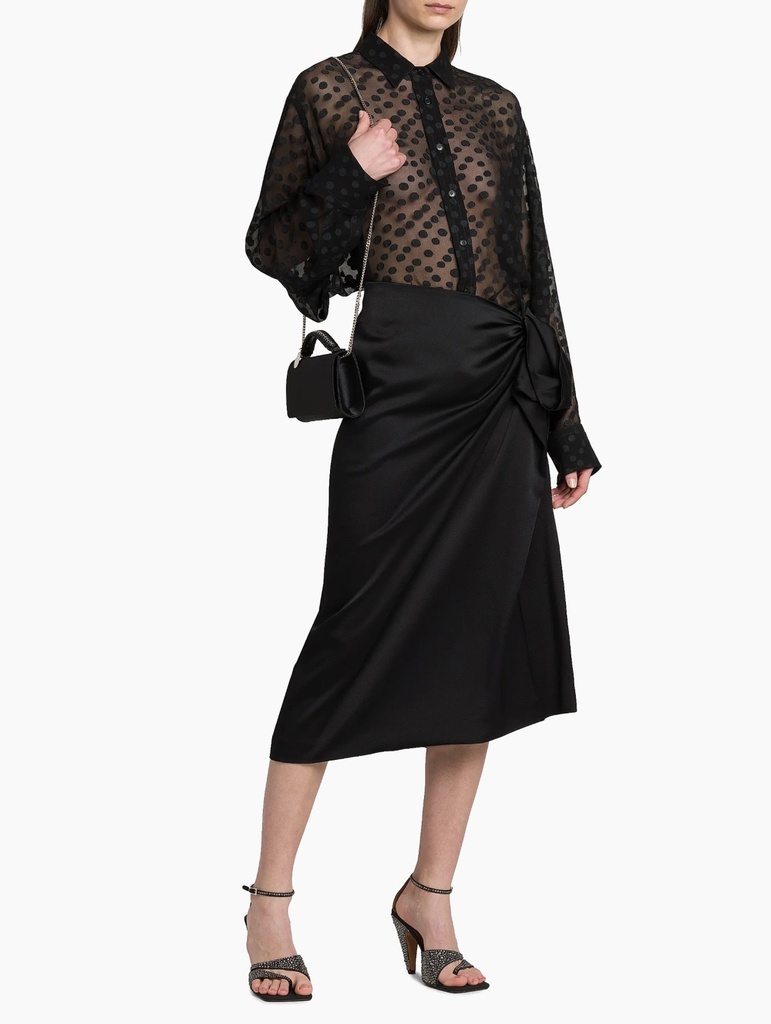 Satin Gathered Skirt