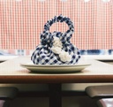 Navy Gingham Taffeta Bag