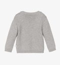 Boys Grey Cotton Knit Bear Jumper