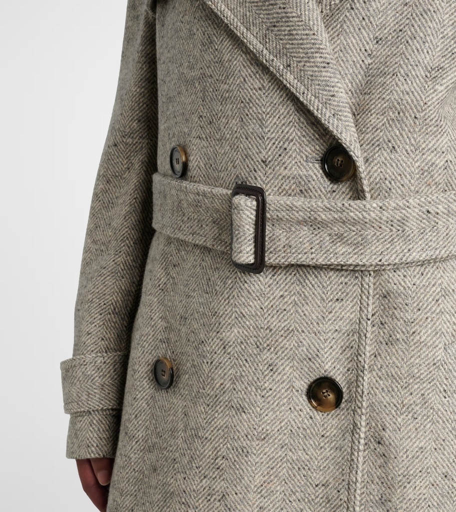 Herringbone Trench Coat
