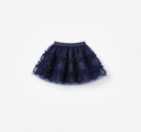 Navy Tulle Bow Skirt